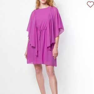 SeeByChloe 6/36 striking purple ruffle front dress